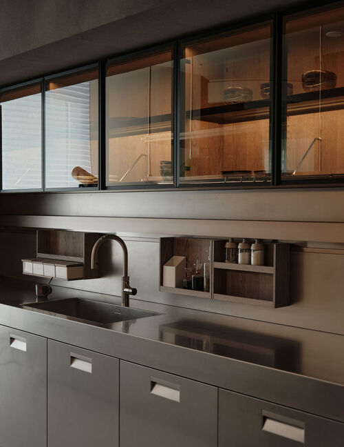 Italia worktop detail arclinea showroom shanghai xintiadi