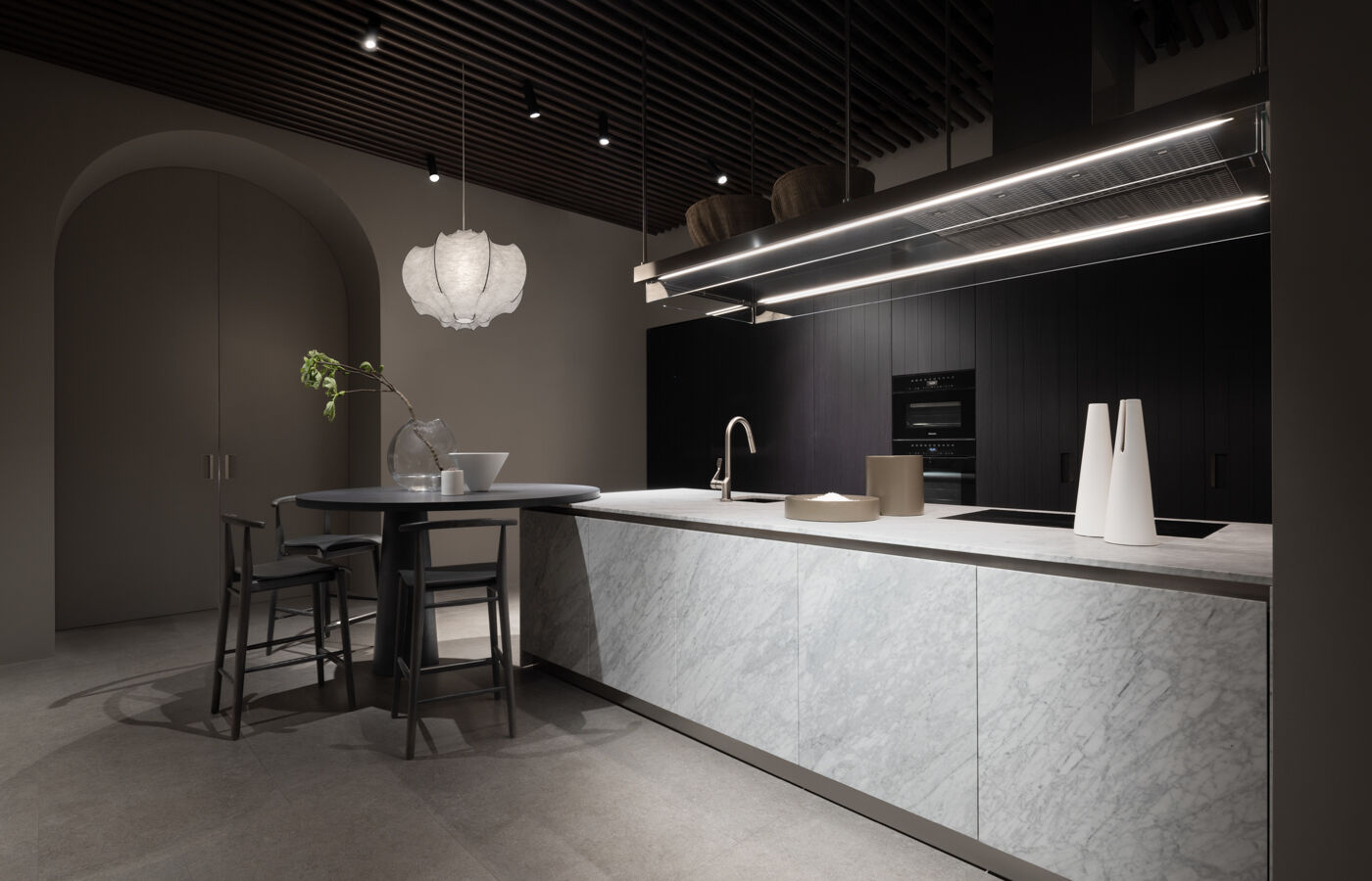 THEA WITH MARBLE DOORS, ORBITA TABLE in Milano during Milan Design Week 26