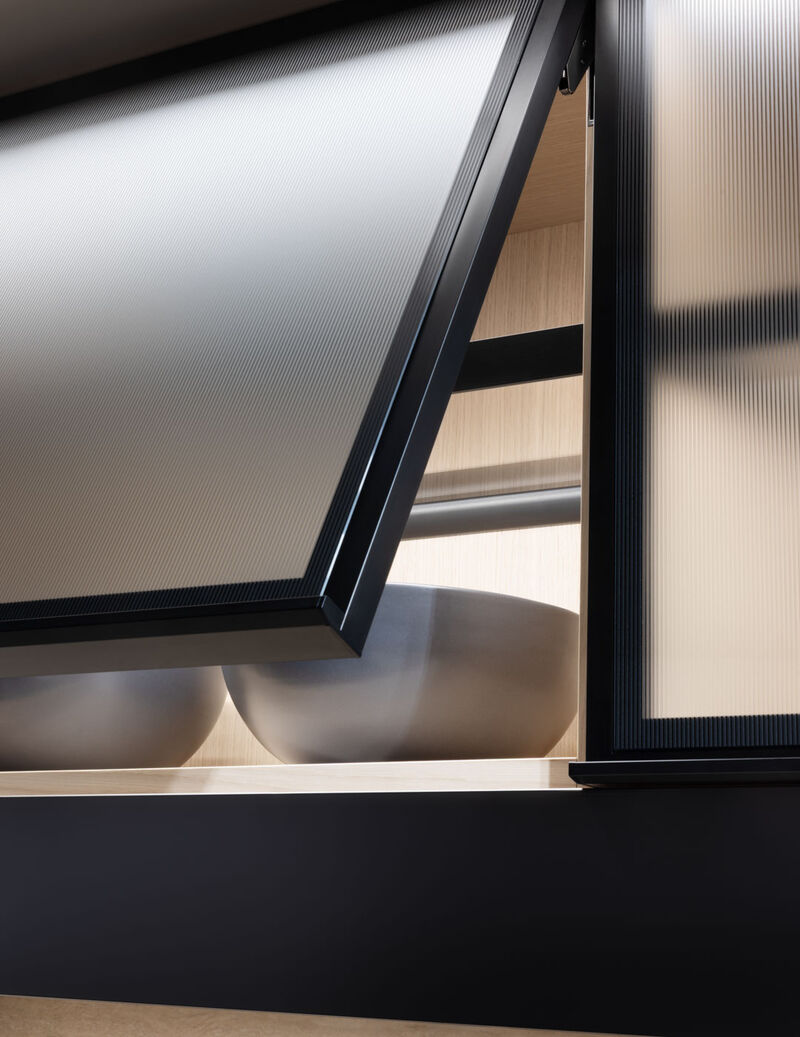 open cabinet door luxury kitchen presented for milan design week 26