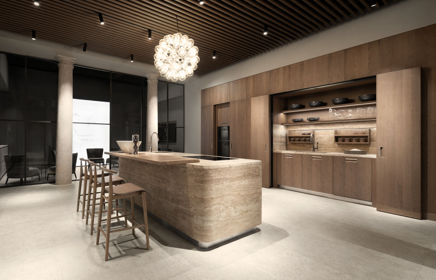 Kora and hidden door kitchen in Milano during Design Week 26