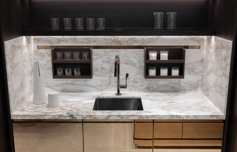 hidden kitche brass stainless steel luxury kitchen presented for milan design week 26