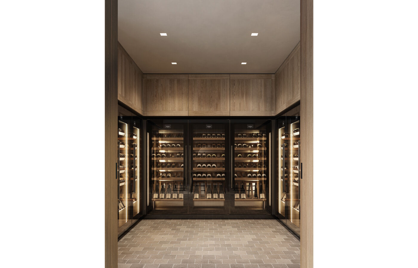 Principia kitchen contemporary design with teca Collection winery
