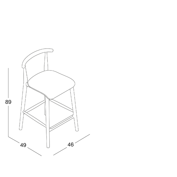 JENS STOOL technical drawing 